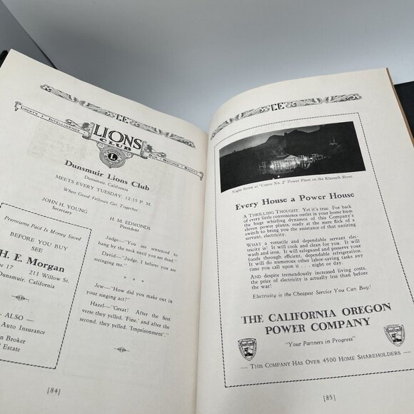 1929 Dunsmuir Joint Union High School CA California Crag Echoes Yearbook Antique - Picture 12 of 12